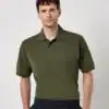 Classic green polo shirt with embroidery, perfect for casual and professional wear.