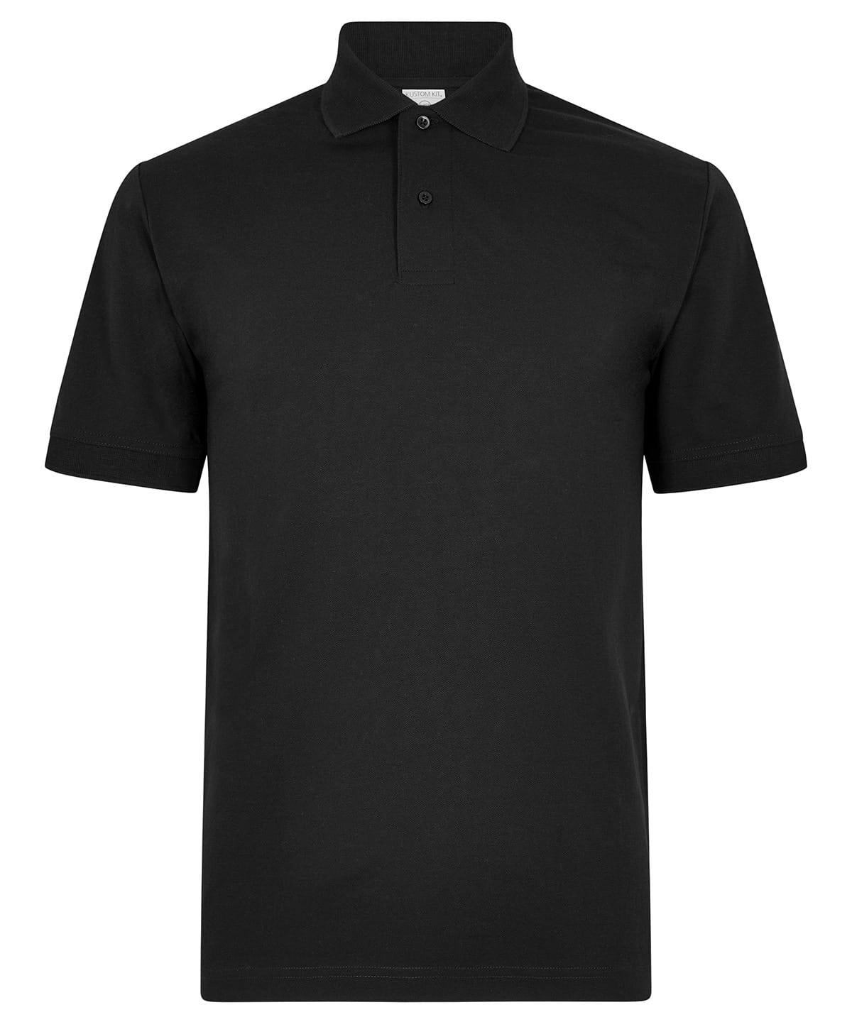 Black regular fit Superwash polo shirt, ideal for embroidery and printing.