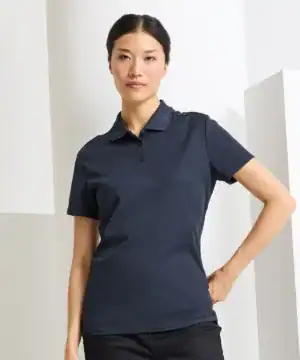 Recycled spun dyed polo shirt for women, eco-friendly and sustainable fashion by CapeBali Embroidery.