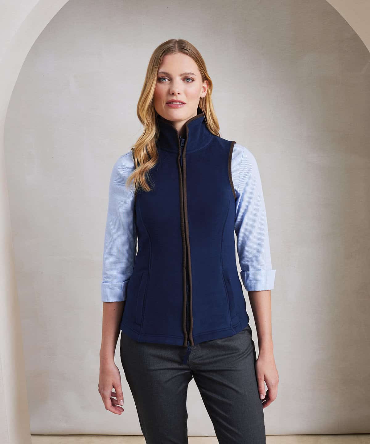 Comfortable women's fleece gilet for outdoor activities and casual wear. Perfect for layering and st.