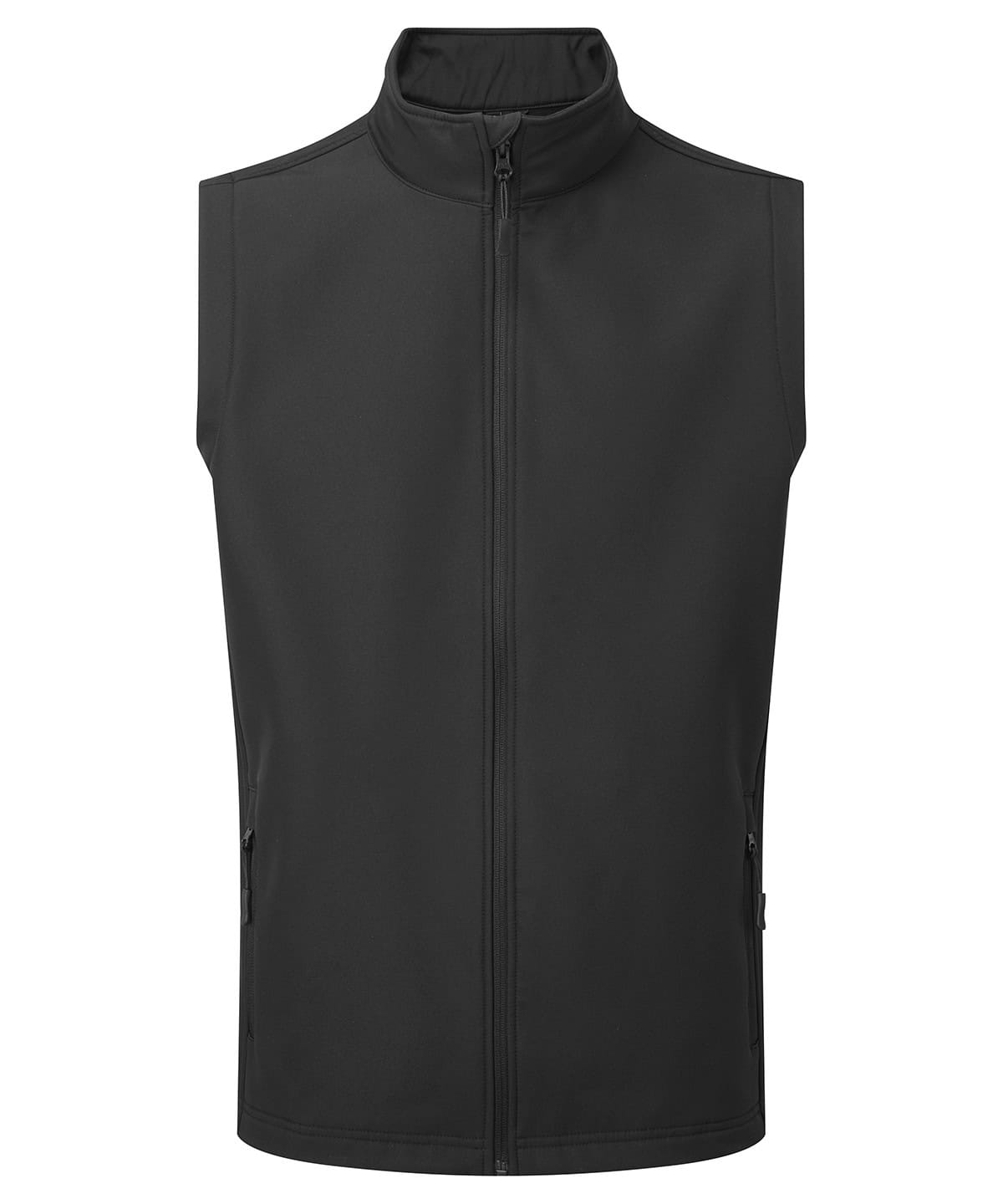 Recycled and printable gilet with front zipper, ideal for eco-friendly printing projects.
