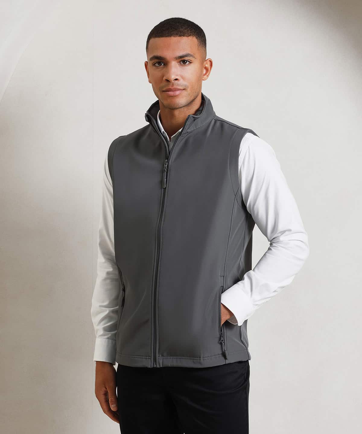 Recycled gilet with embroidery and printing options, perfect for eco-friendly branding and promotion.