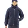 Warm fleece jacket with padded insulation for winter comfort.