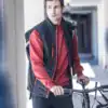 Hybrid bodywarmer with embroidery and printing for versatile outdoor wear.