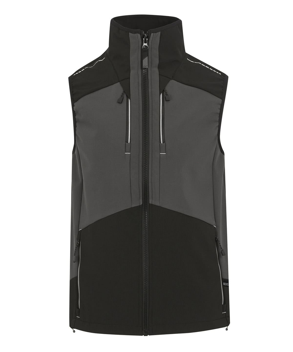 Performance 4-Tex stretch softshell vest for custom embroidery and printing. Durable, lightweight, i.