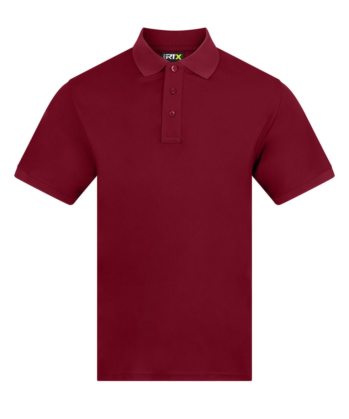 Burgundy Pro Wicking Polo shirt with embroidery, ideal for sports and corporate wear.