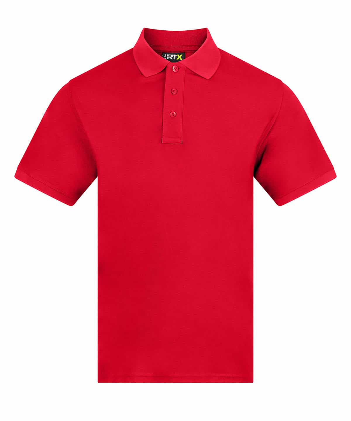 Red Pro Wicking Polo shirt for sports and casual wear.