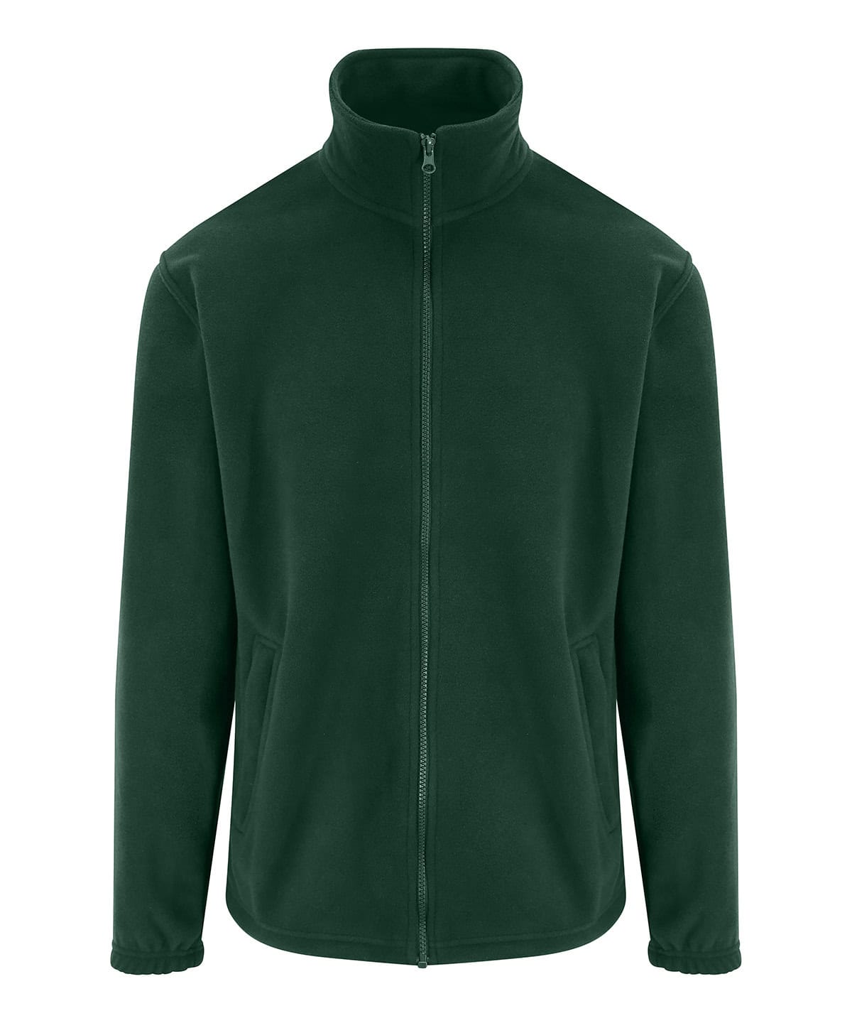 Fleece jacket in bottle green, perfect for personalised embroidery and printing.
