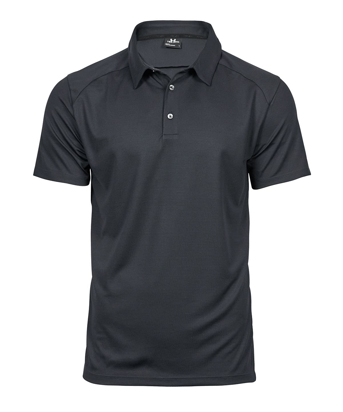 Dark Grey luxury sport polo shirt with embroidery and printing options. Perfect for sportswear and c.