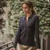 Elegant ladies long sleeve polo shirt with stretch fabric for comfort and style. Perfect for casual.