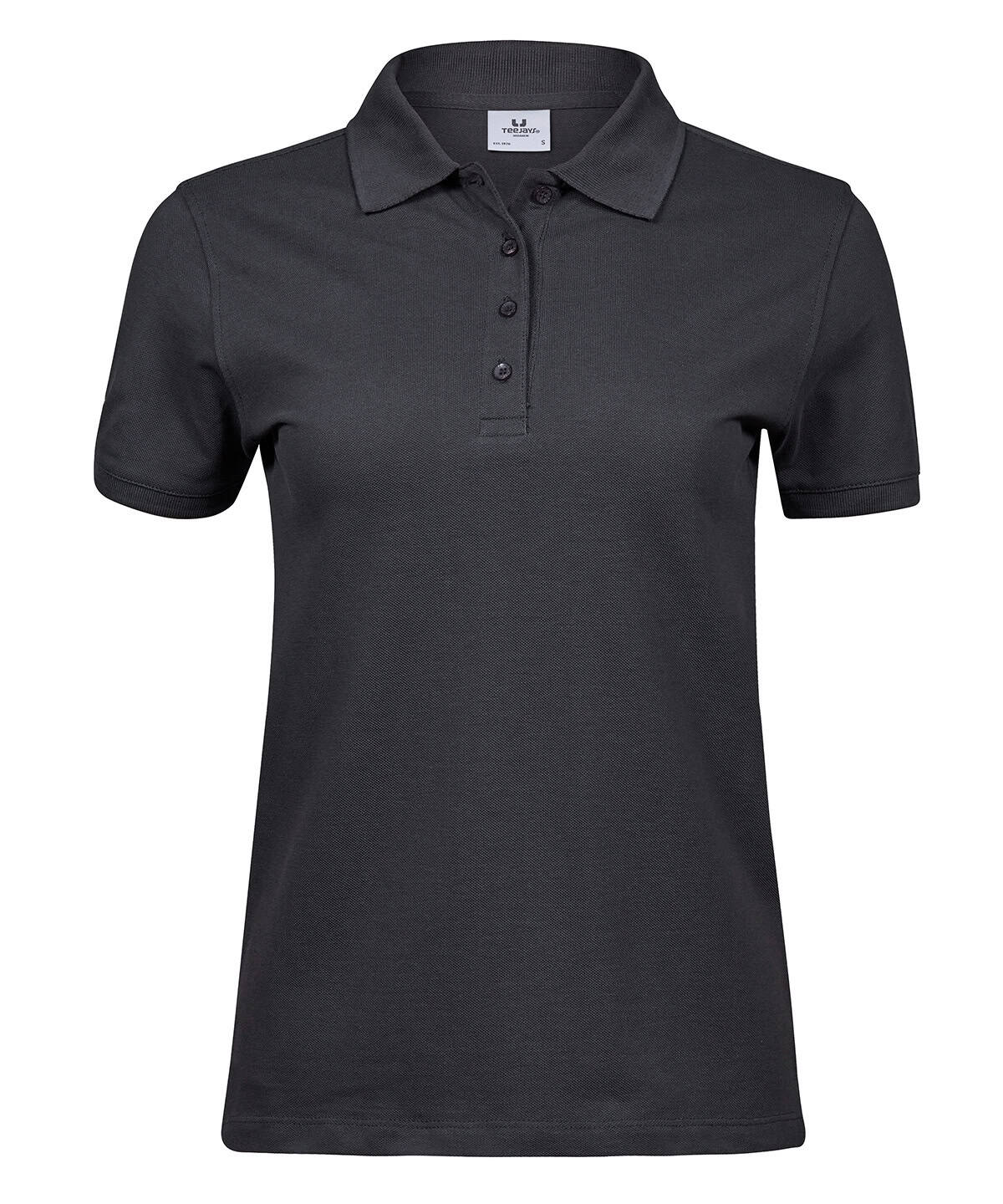 Dark Grey Ladies Heavy Polo Shirt for Casual and Sportswear.