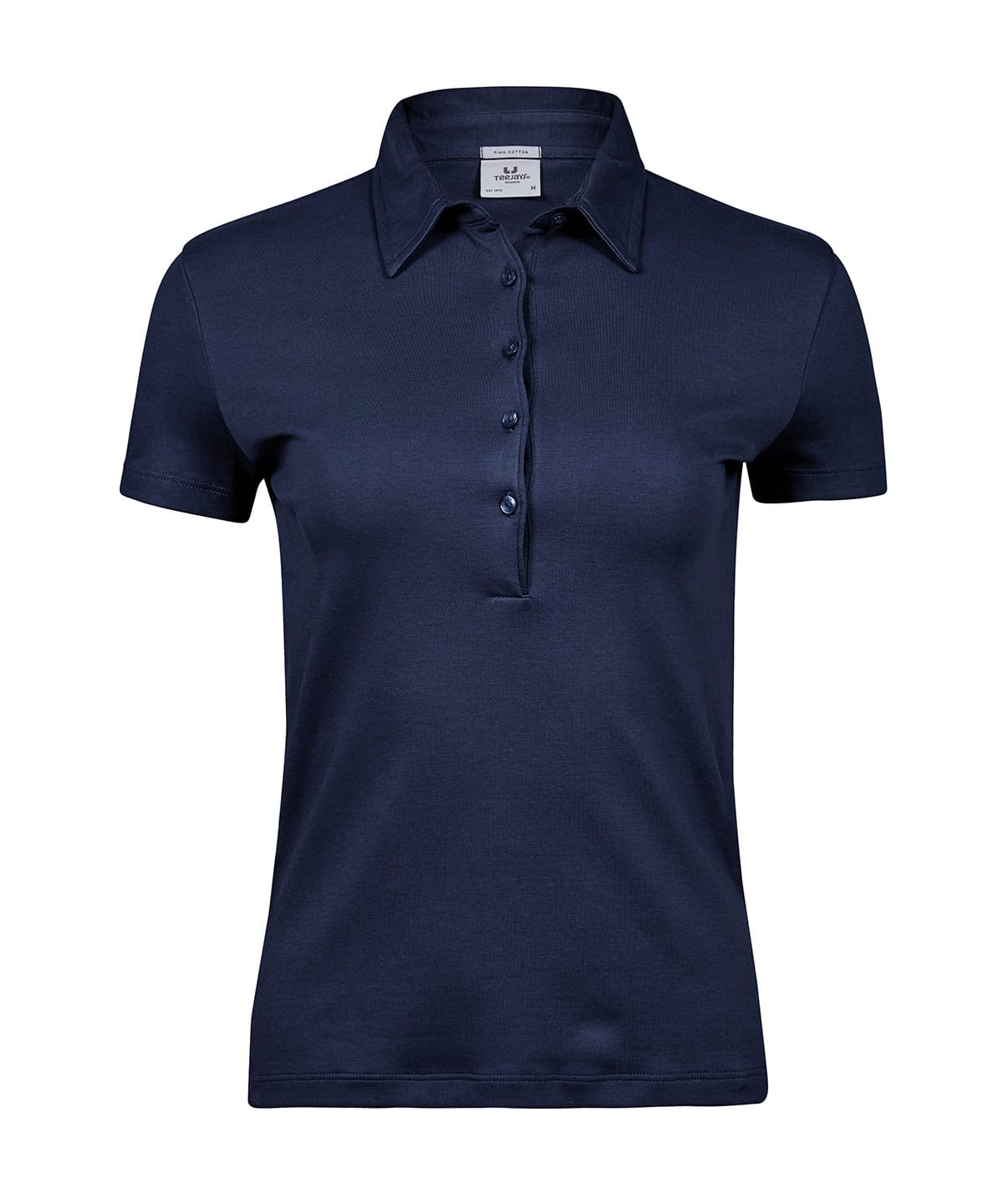 Pima cotton navy polo shirt with embroidery and printing by CapeBali. Perfect for casual and profess.