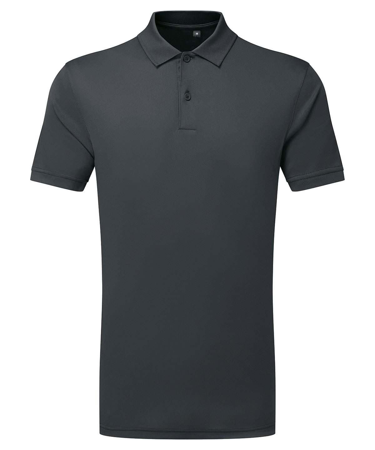 Charcoal panelled polo shirt from TriDri, ideal for sports and casual wear.