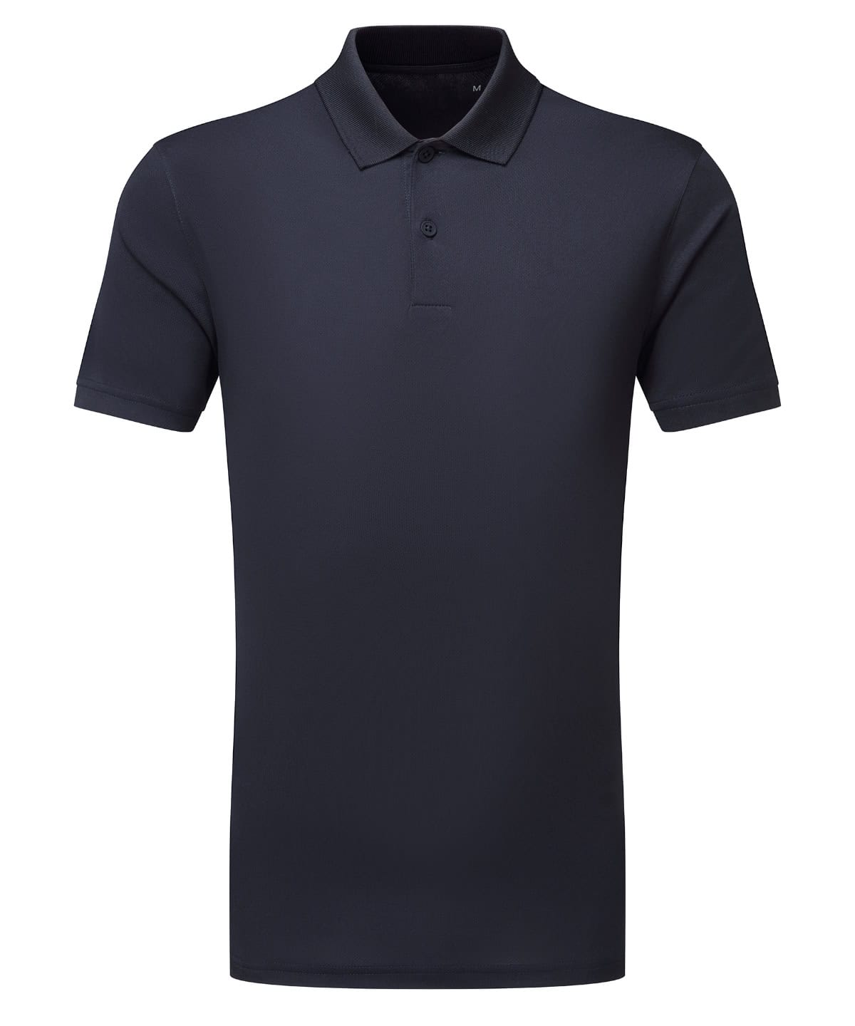 Men's navy polo shirt with panelled design, perfect for sports and casual wear.