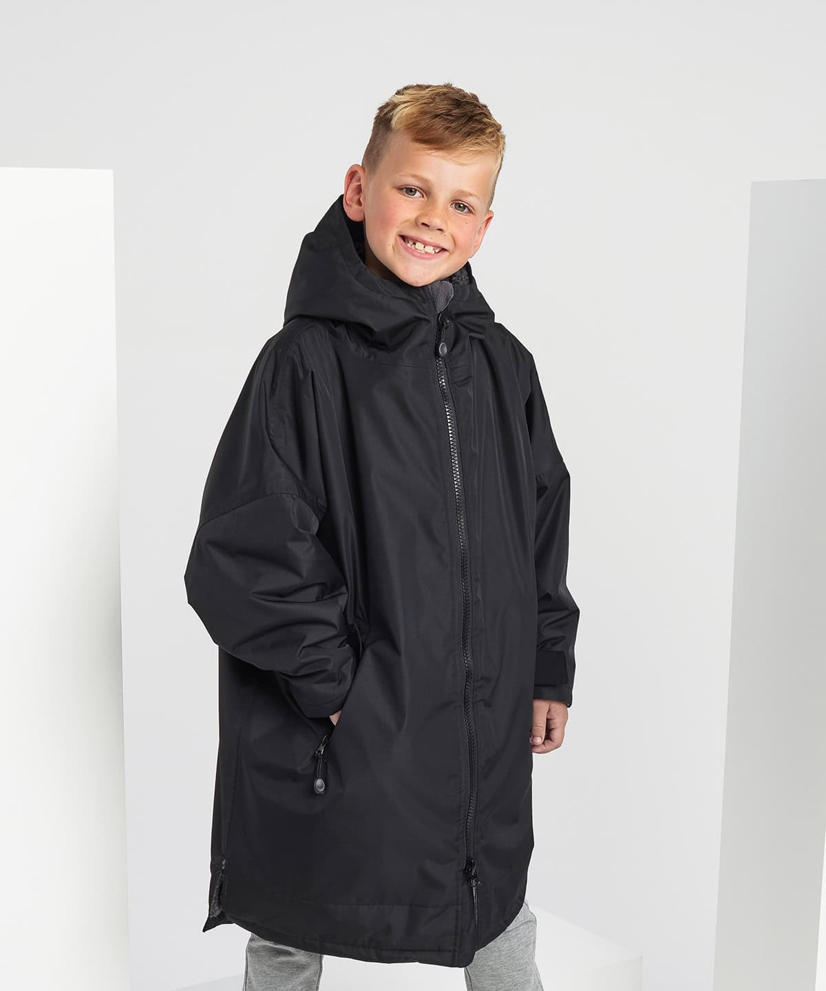 Kids waterproof changing robe for outdoor swimming and beach activities. Durable, warm, and easy to.